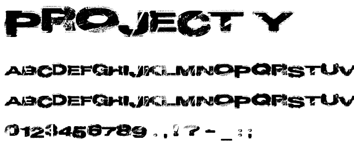 Project Y font